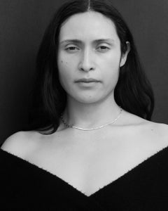 Tiana Marie Combes Yellow Gold Solid Rectangular Bar Link Chain Collar Necklace