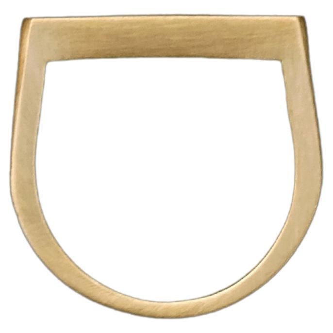 Tiana Marie Combes Yellow Gold Stirrup Ring For Sale