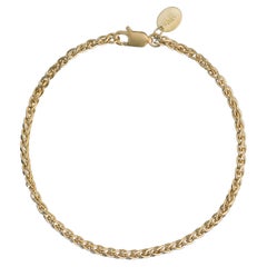 Tiana Marie Combes Yellow Gold Woven Chain Anklet