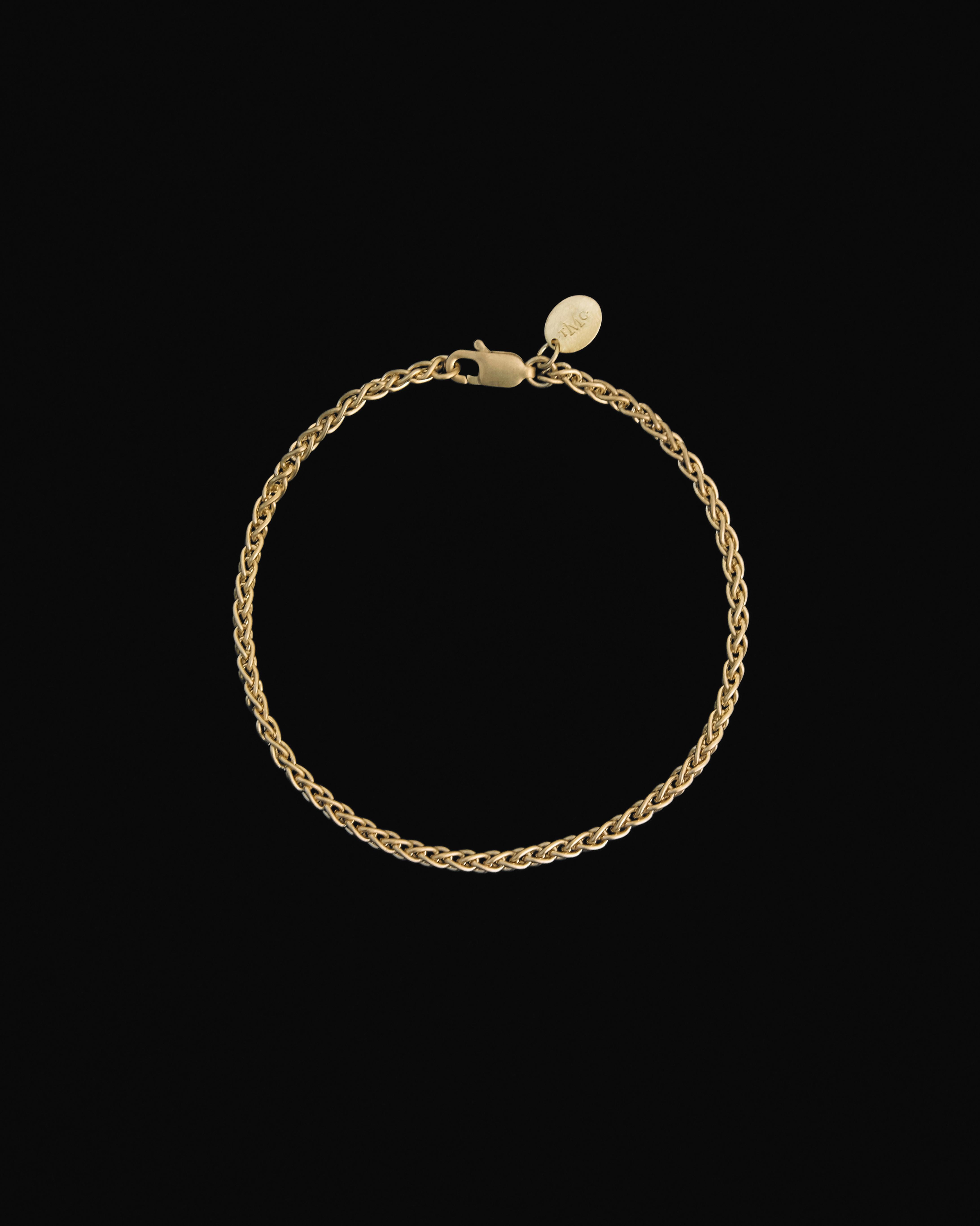 Artisan Tiana Marie Combes Yellow Gold Woven Chain Bracelet For Sale