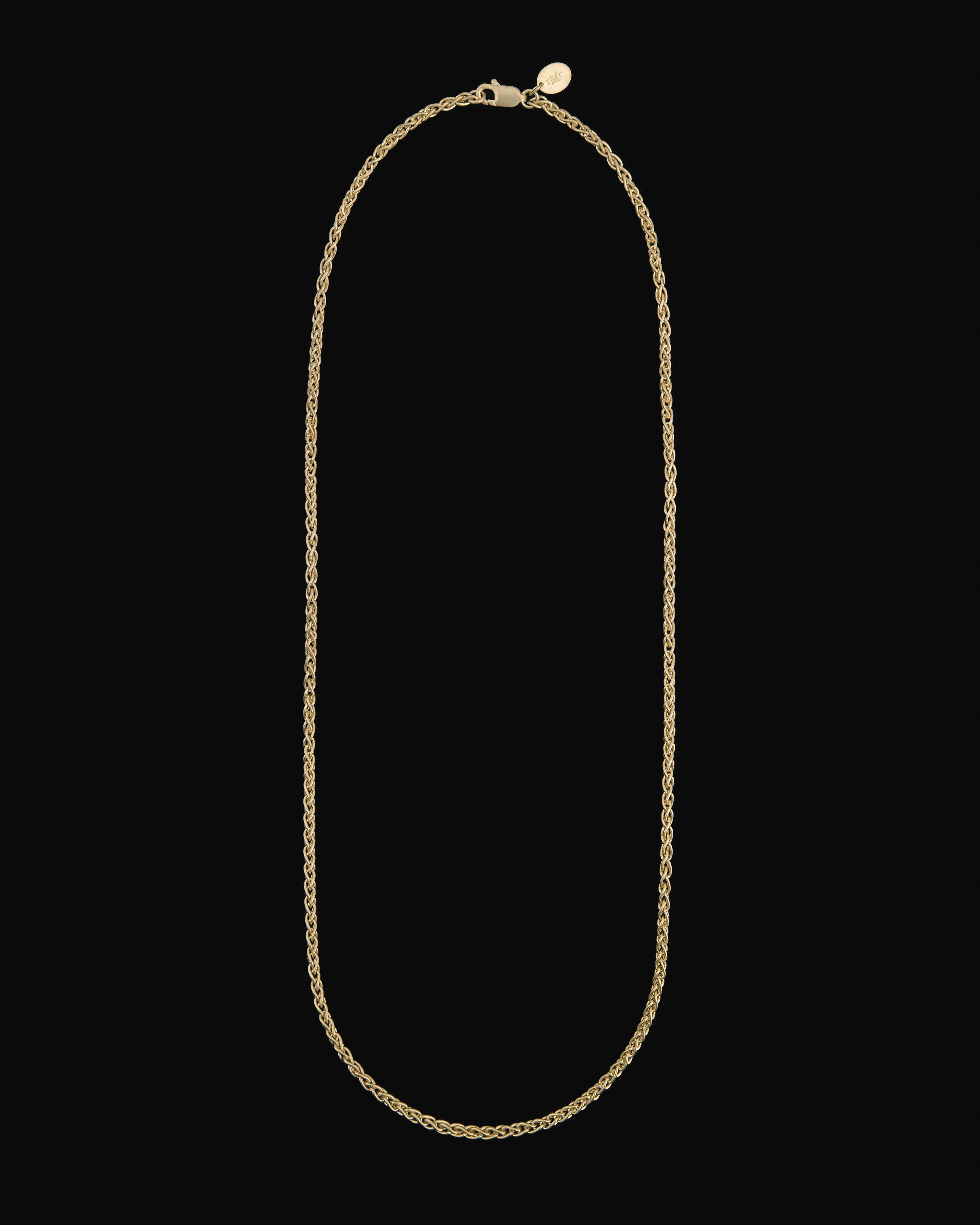 Artisan Tiana Marie Combes Yellow Gold Woven Chain Necklace For Sale
