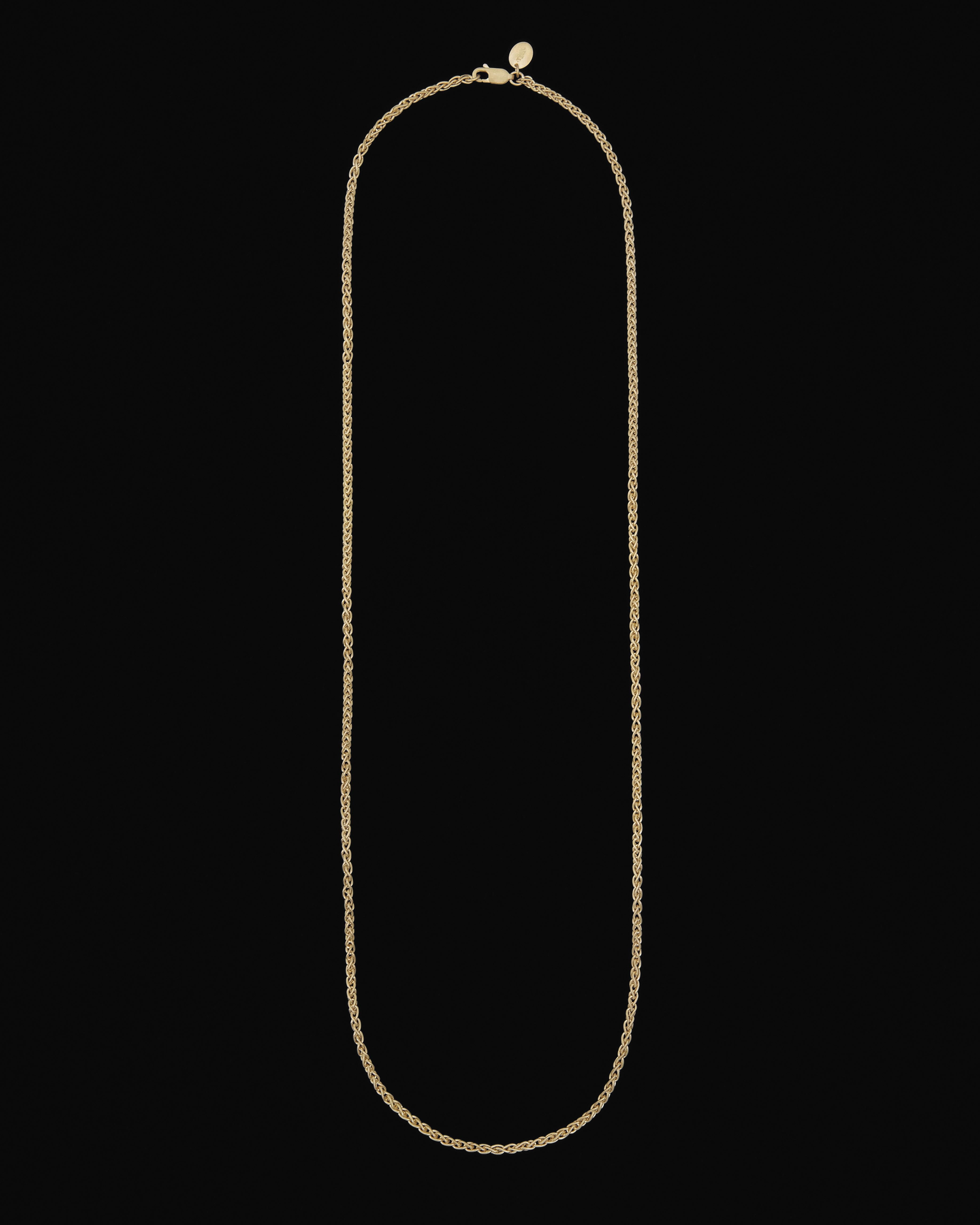 Artisan Tiana Marie Combes Yellow Gold Woven Chain Necklace For Sale