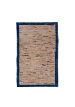 Tianjin Chinese Rug with Blue and Red Lines