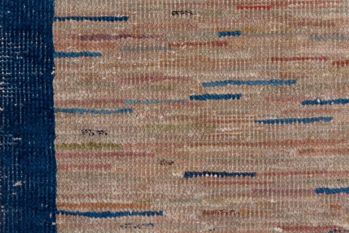 20th Century Tianjin Chinese Rug with Blue and Red Lines For Sale