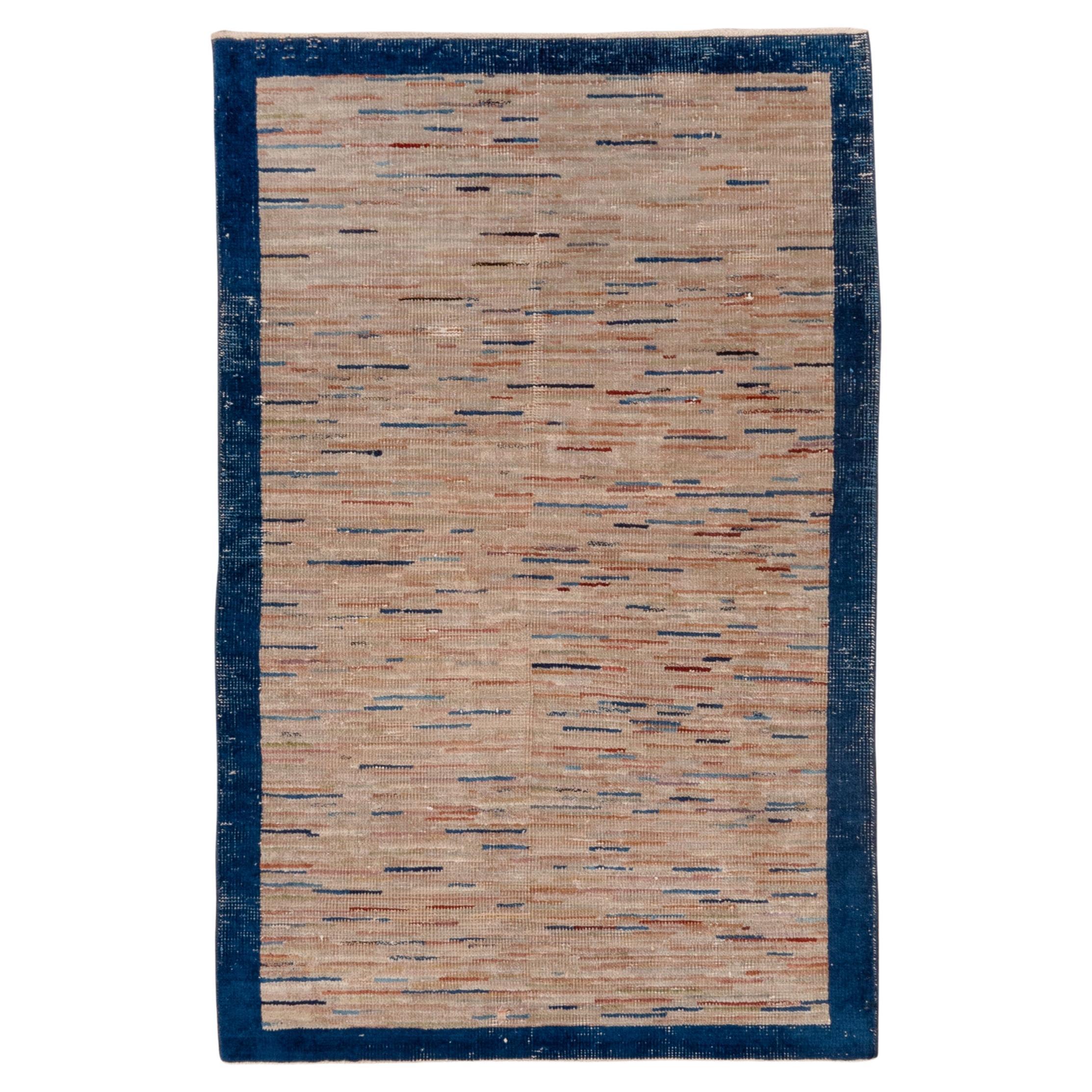 Tianjin Chinese Rug with Blue and Red Lines For Sale