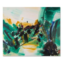 Peinture à l'huile originale abstraite Tianliang Cheng « abstraite - verte »