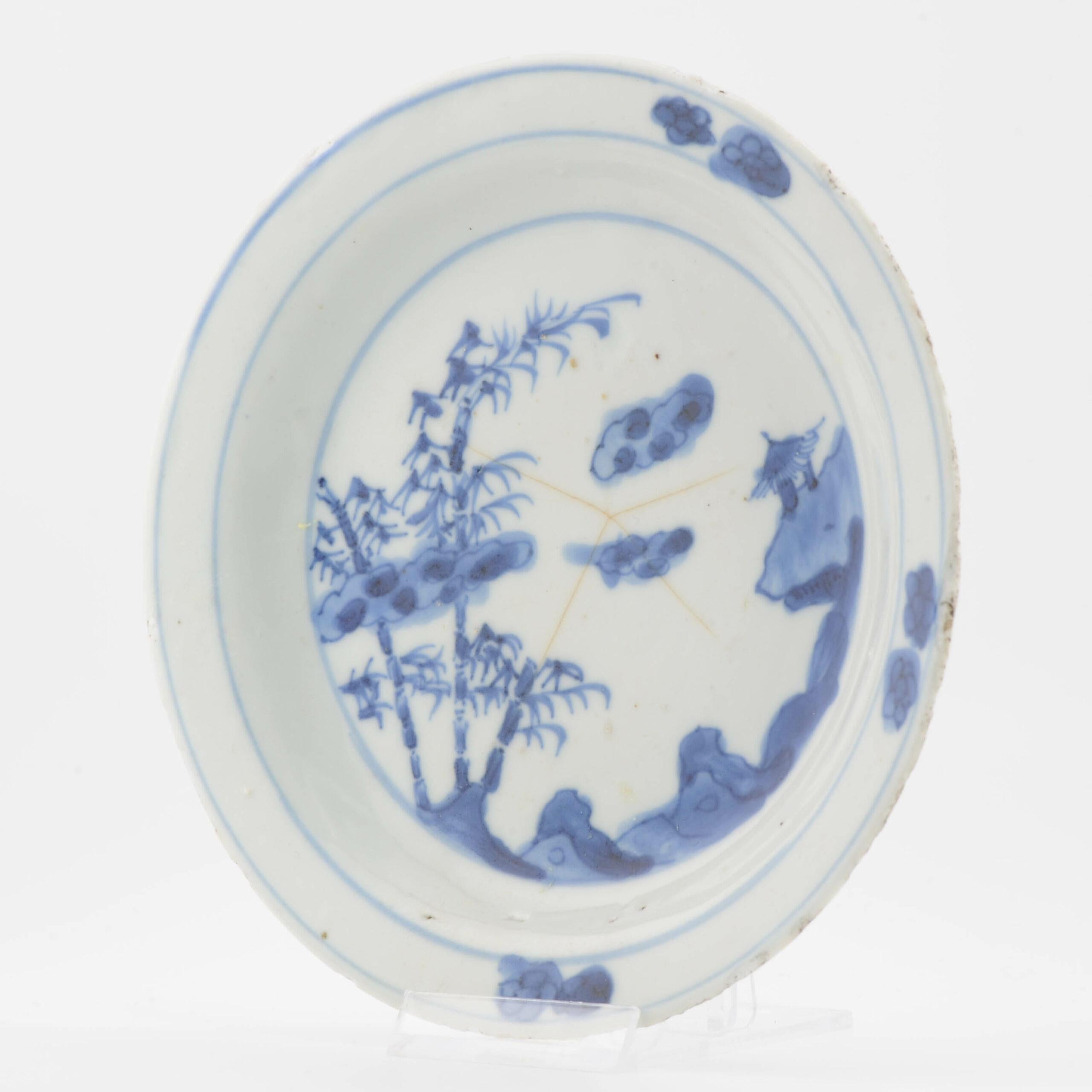 Tianqi Paisaje montañoso Kosometsuke Porcelana china antigua Dinastía Ming Chino en venta