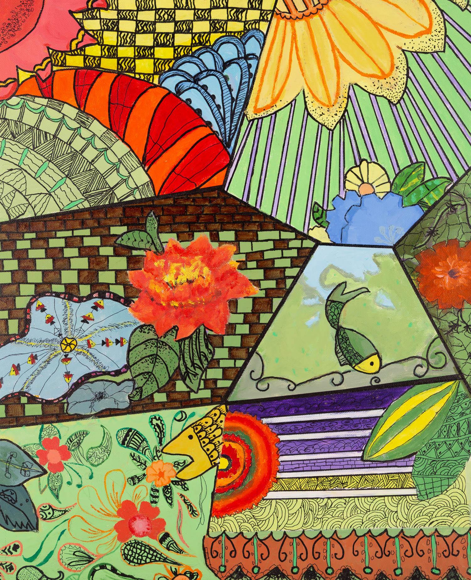Tianying Li Art Nouveau Original Oil On Canvas 