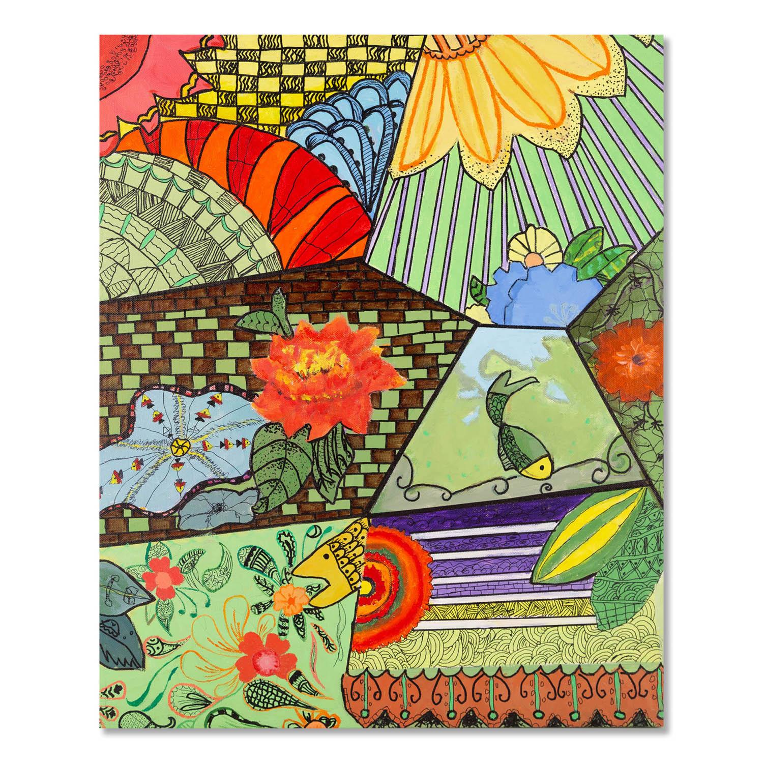 Tianying Li Art Nouveau Óleo original sobre lienzo "Tiempo de primavera"