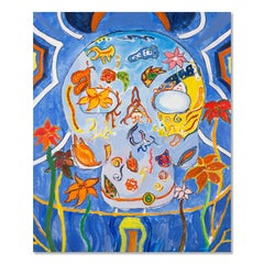 Tianying Li Art Nouveau Pintura al óleo original "Flores errantes"