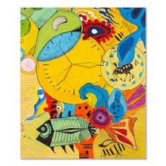 Tianying Li Art Nouveau Pintura al óleo original "El reloj"