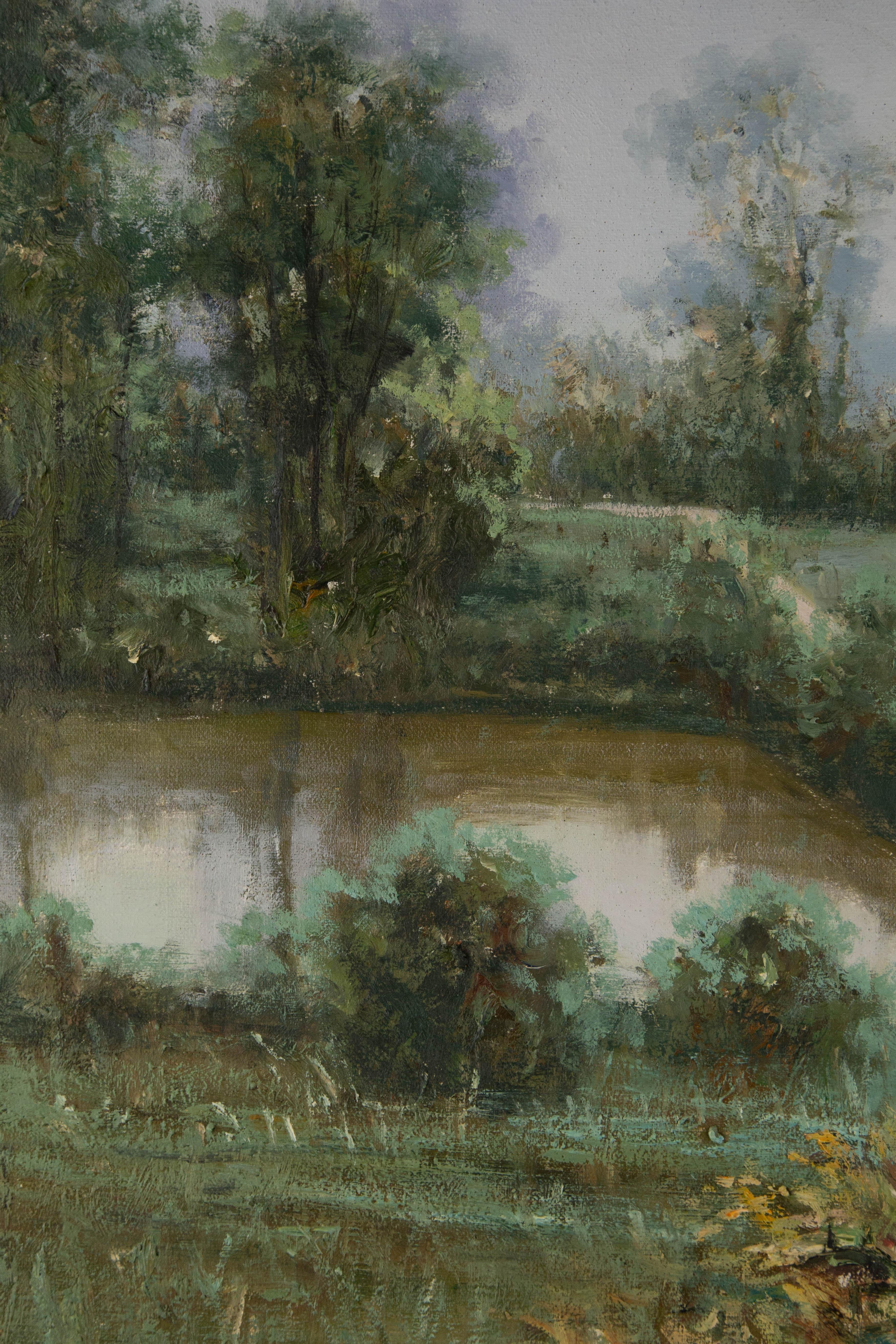 Tianyu Pan Peinture à l'huile originale post-impressionniste 