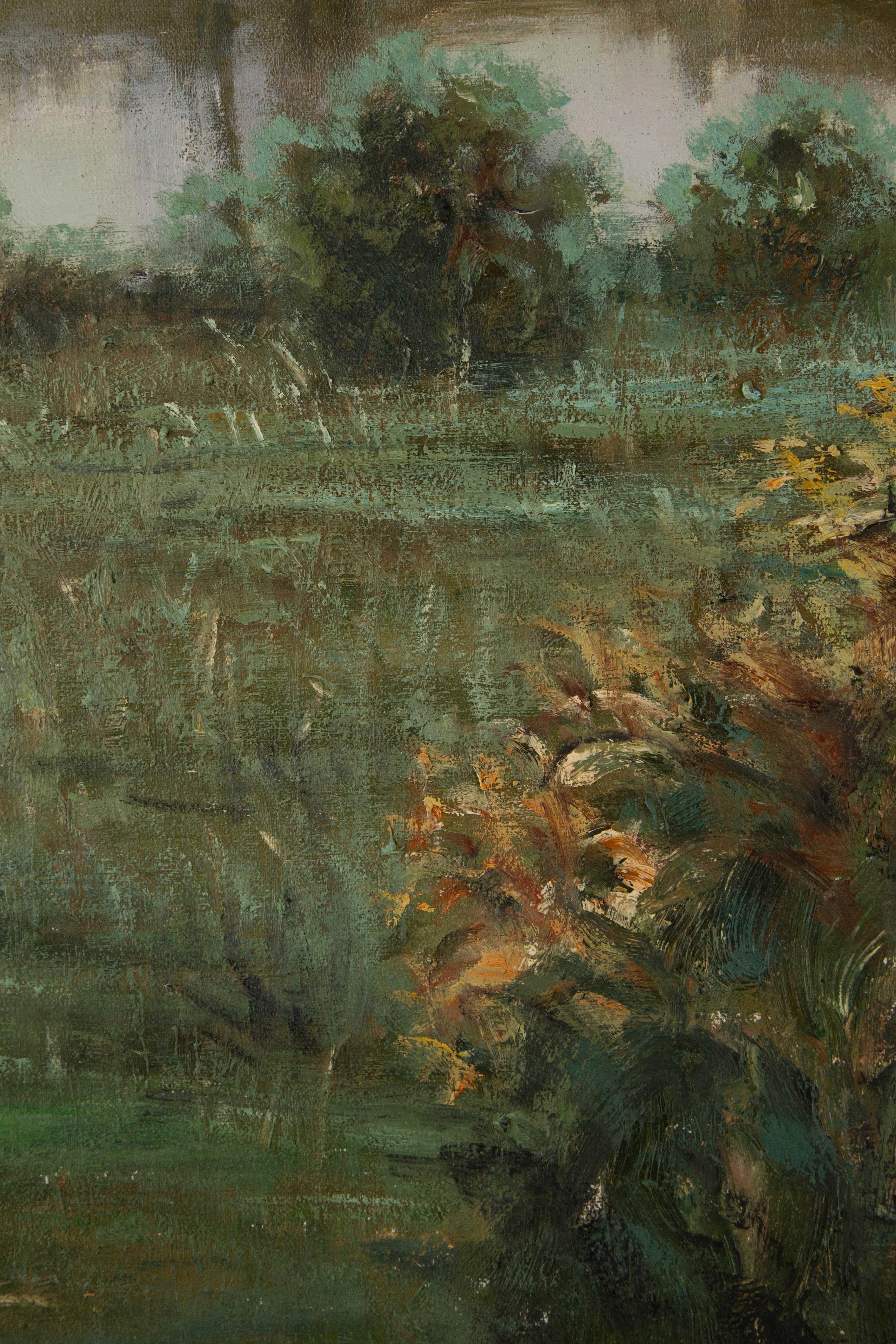 Tianyu Pan Peinture à l'huile originale post-impressionniste 