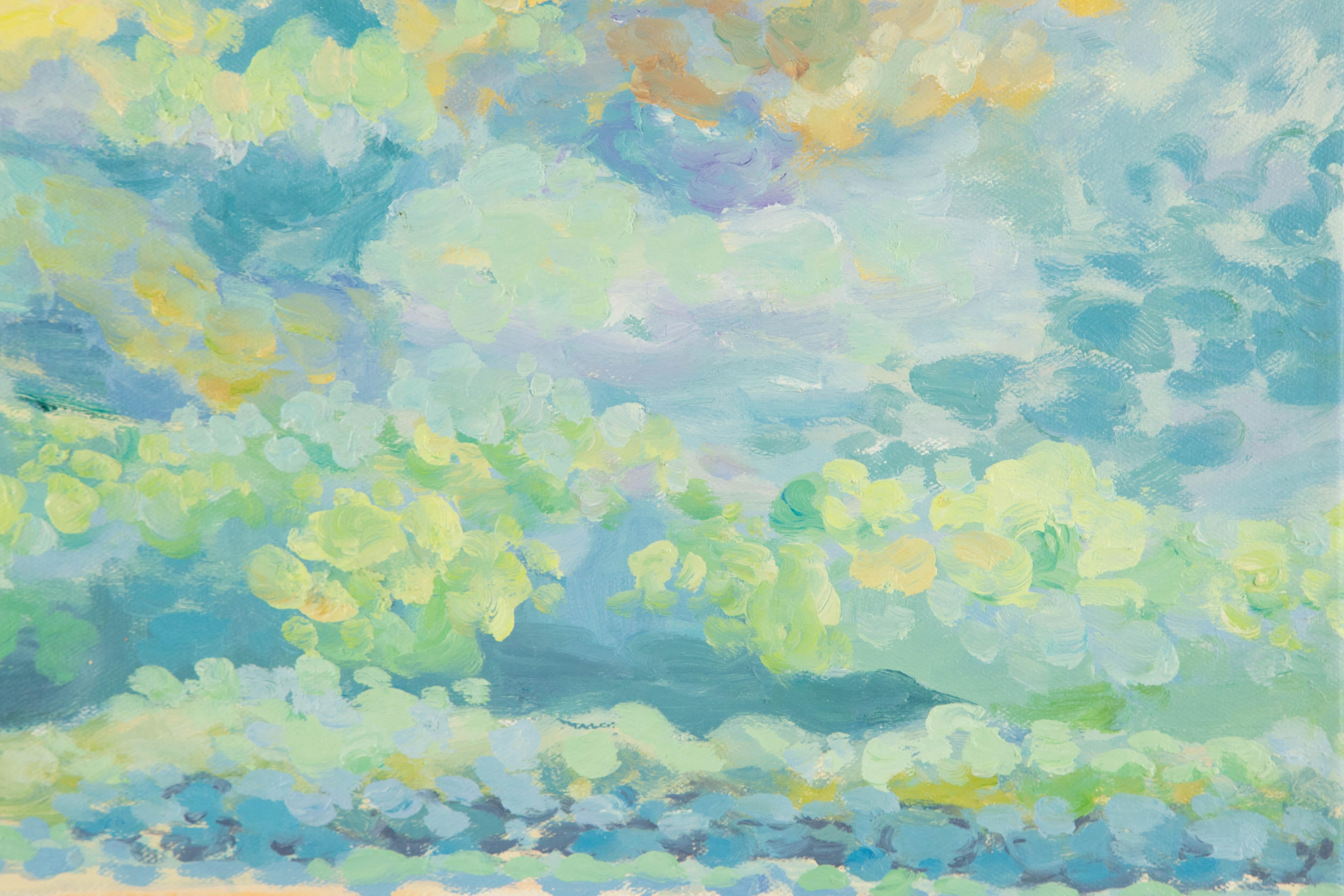 Tianyu Pan Landscape Original Oil On Canvas 