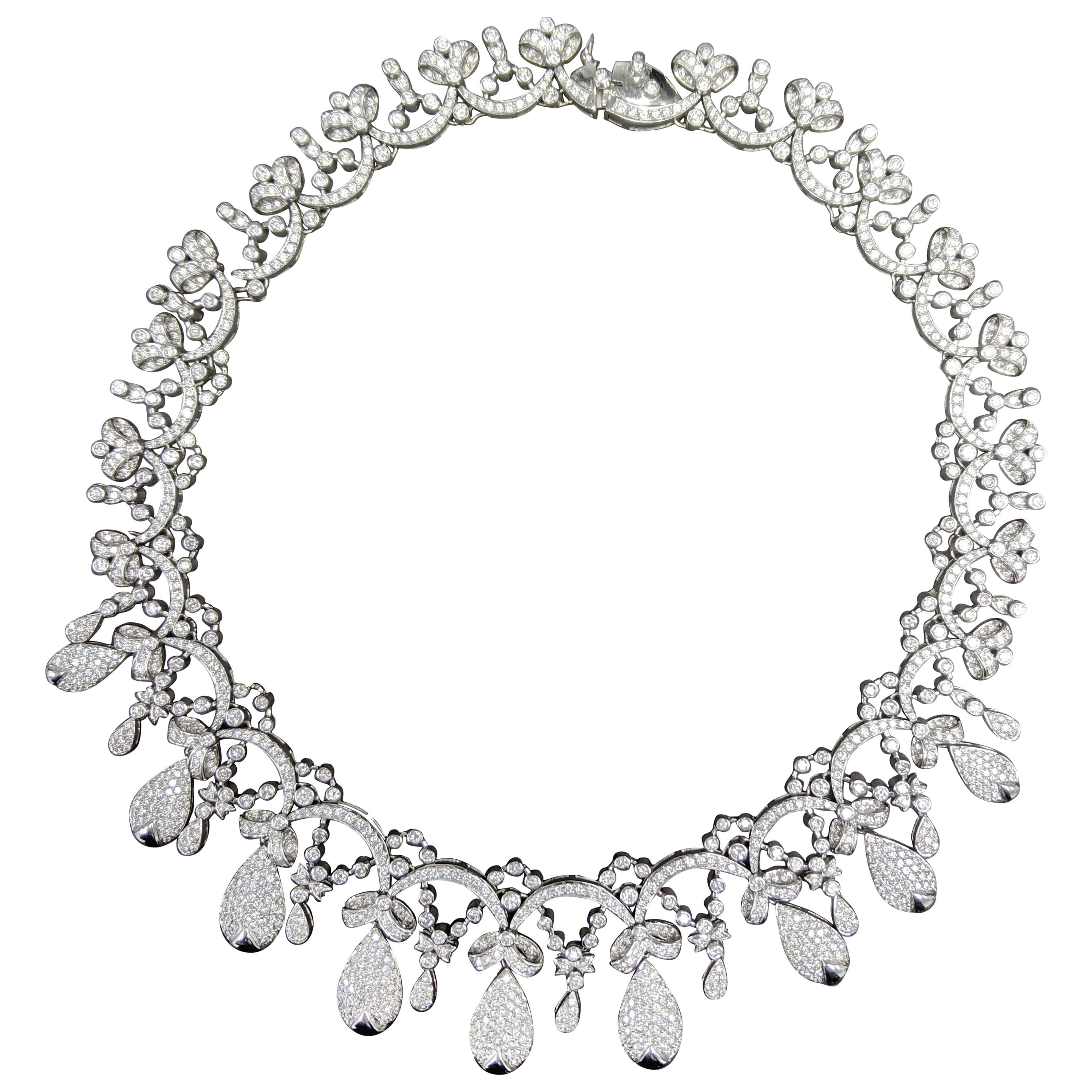 Tiara Crown Diamond Necklace
