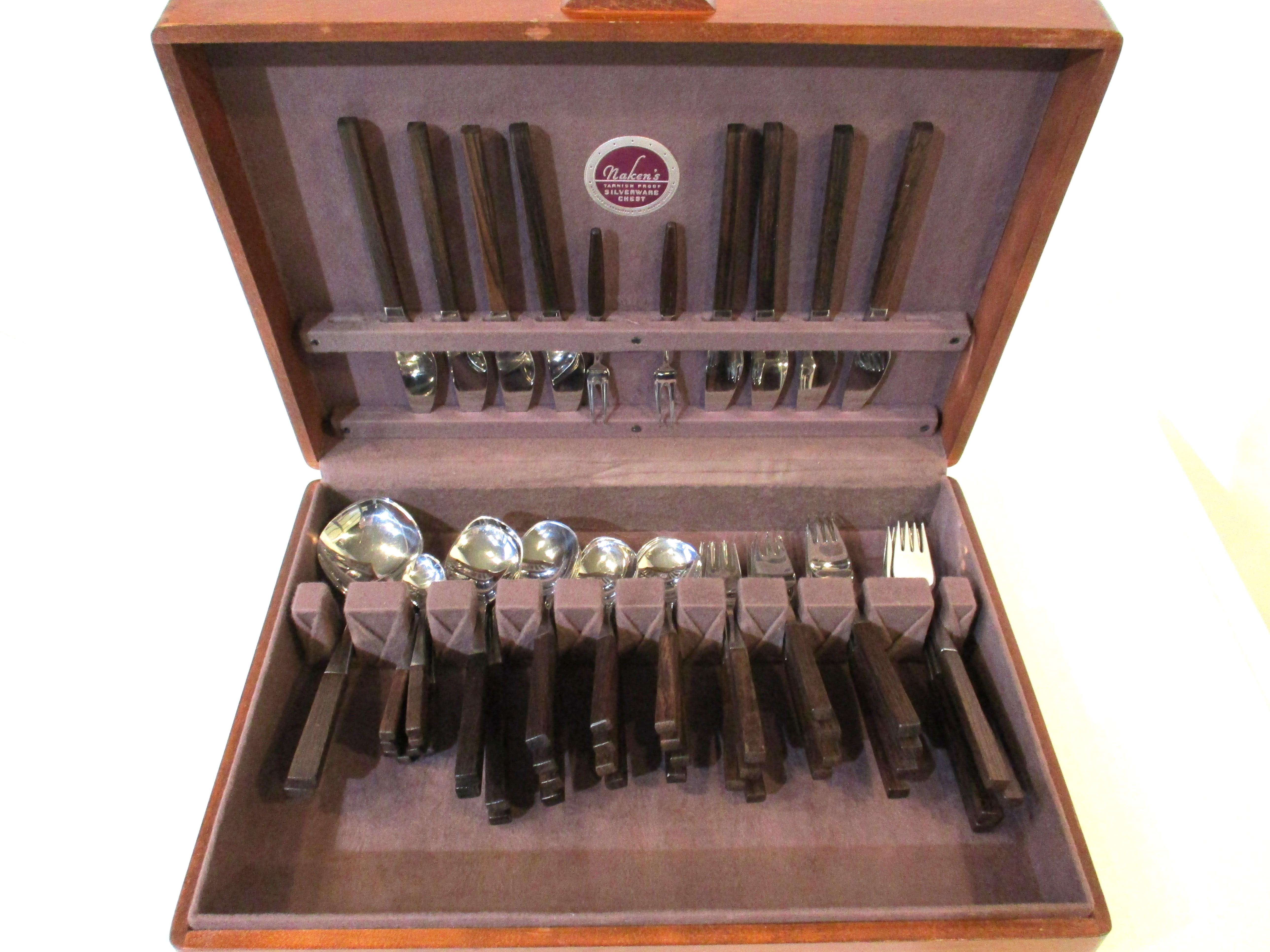 20th Century Tias Eckhoff 8 Place Setting Opus 52 pc. Flatware Set Lundtofte Denmark