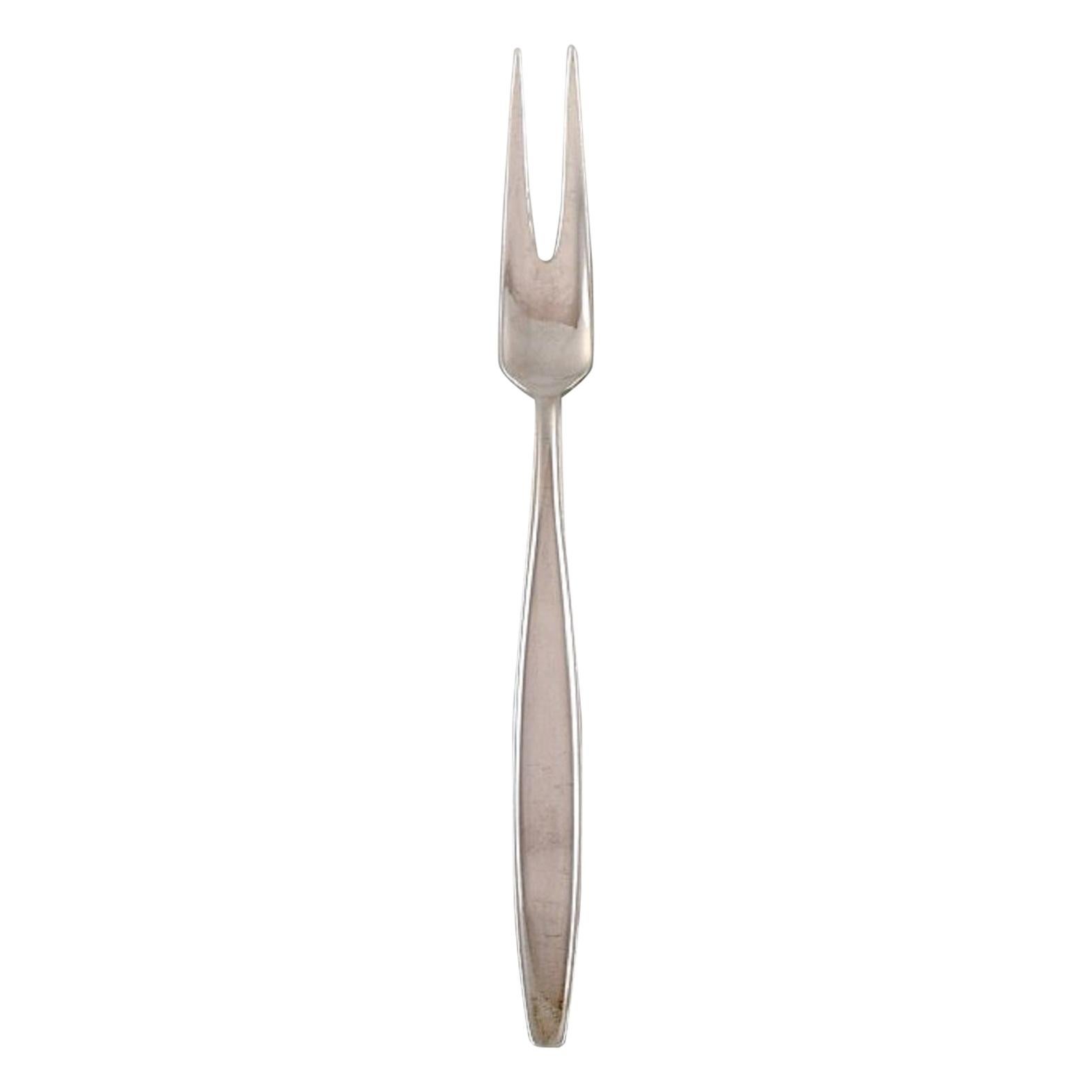 Tias Eckhoff for Georg Jensen. "Cypress" Meat Fork in Sterling Silver For Sale