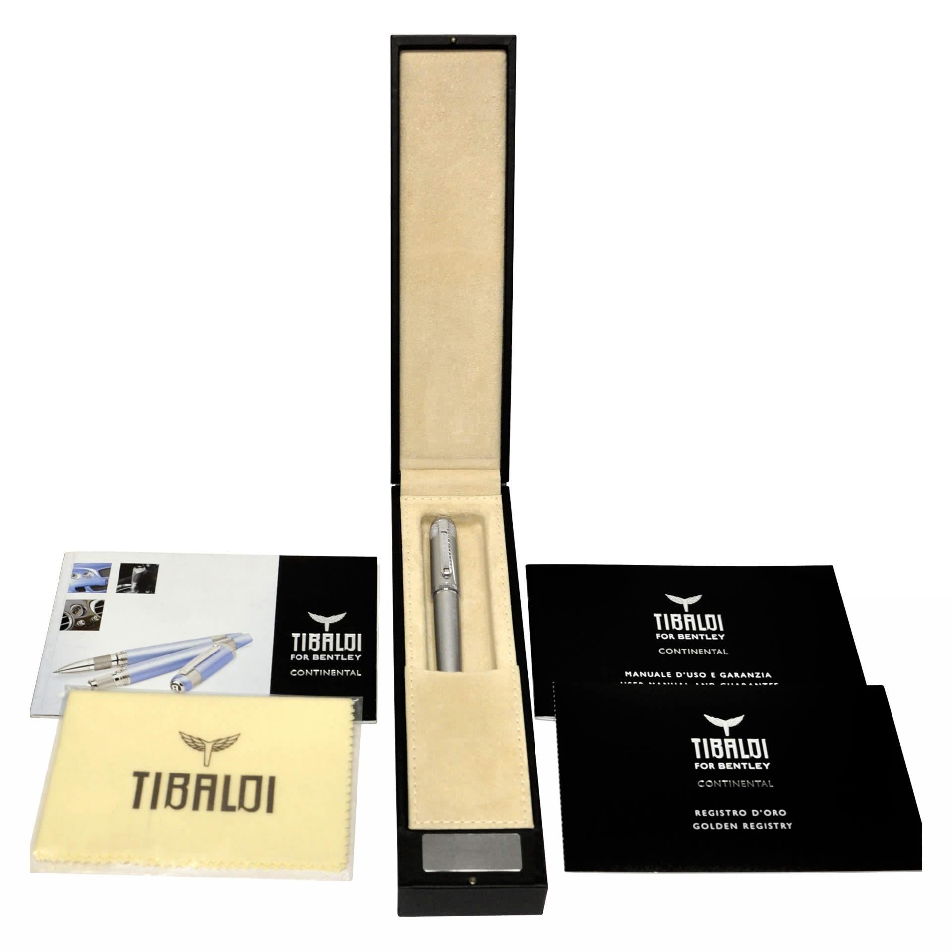 Tibaldi for Bentley Continental ball point pen. Limited edition #510/999. New, complete with presentation box and papers.
