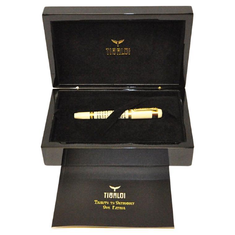 Tibaldi Tribute to Orthodoxy Our Father Fountain Pen in Ivory