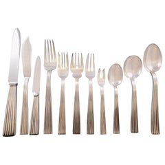 Tiber by Buccellati Sterling Silver Flatware Set for 12 Service 129 Pcs Dinner