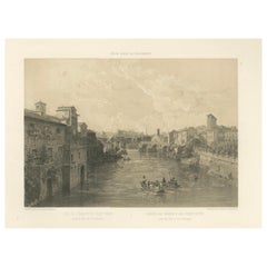 Tiber River
Ponte Rotto, Rome – Antique Atmospheric City Print, 1869 Tiber River
Ponte Rotto, Rome – Antique Atmospheric City Print, 1869