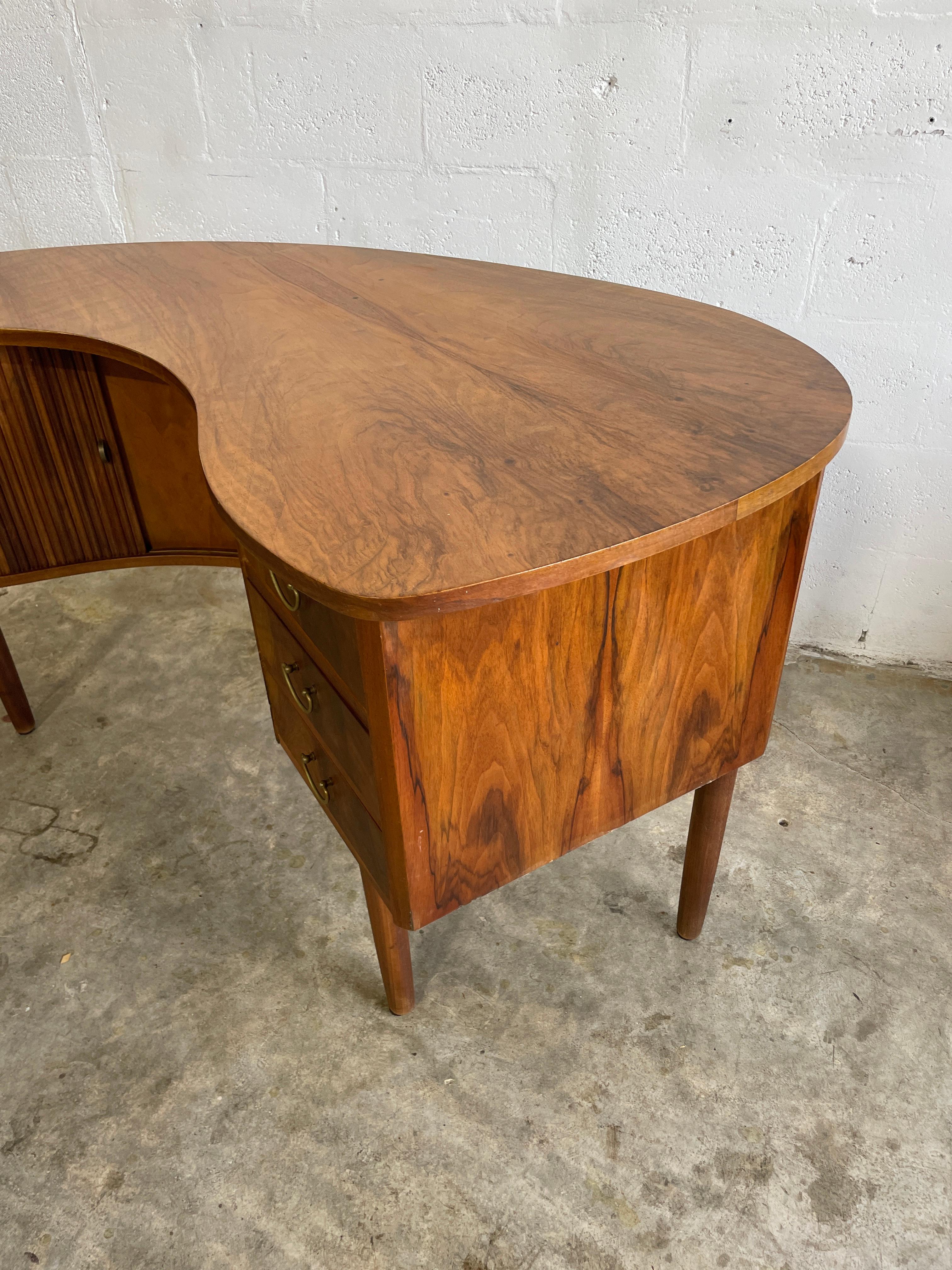 20th Century Tibergaard Nielsen Danish Modern Kidney Boomerang Desk