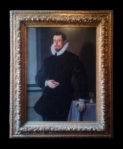 Tiberio Titi, Porträt eines Gentleman, Ölgemälde auf Tafel, frühes 17. Jahrhundert