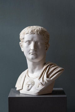 Busto di Tiberio realizzato con polvere di marmo compressa Statua replica del Museo di Efeso