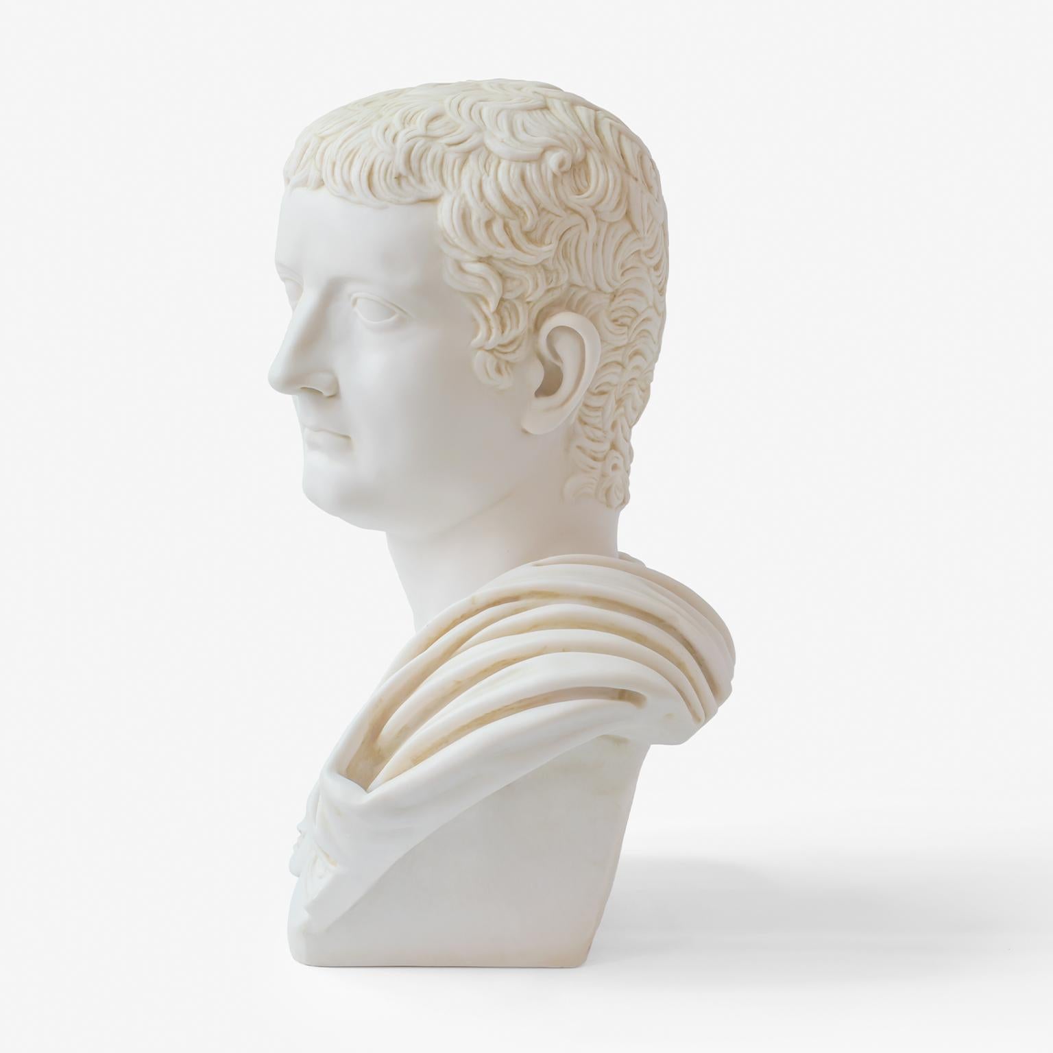 Tiberius Bust Made with Compressed Marble Powder 'Ephesus Museum' In New Condition For Sale In İSTANBUL, TR