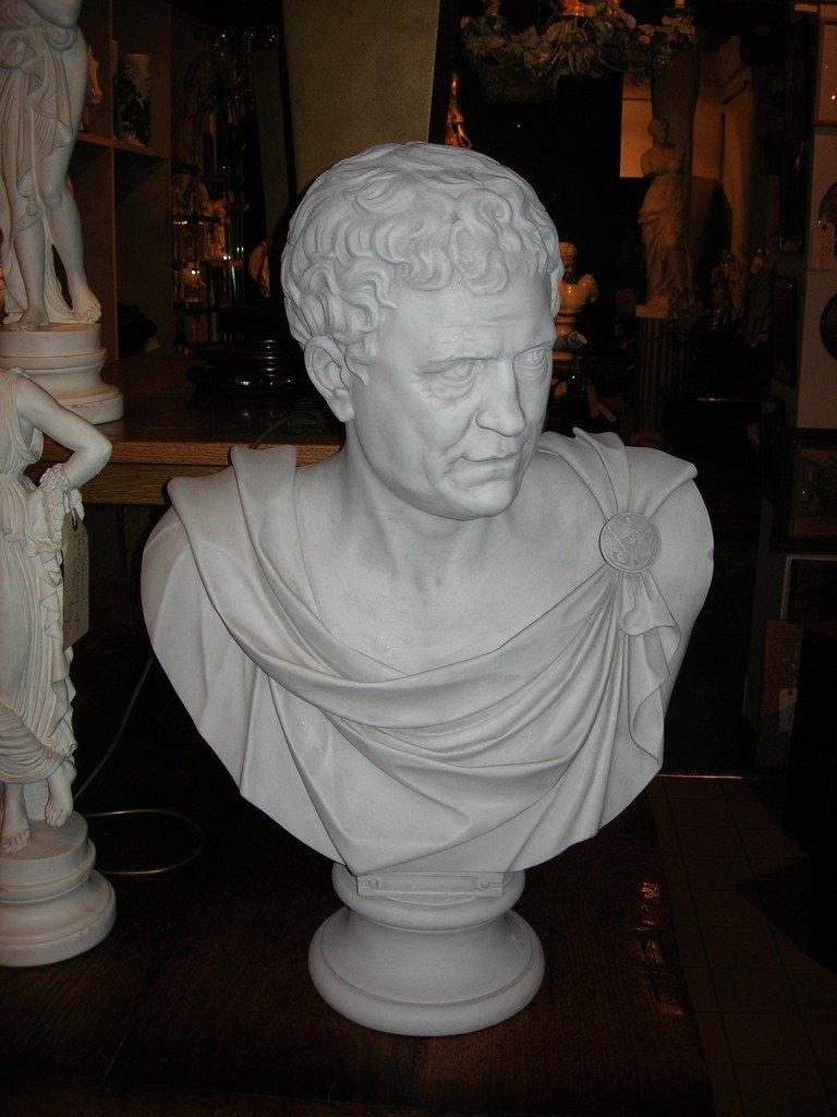 Tiberius Roman Senator Marble Bust, 20th Century  For Sale 1