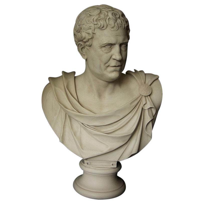 Tiberius Roman Senator Marble Bust, 20th Century  For Sale