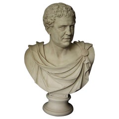 Tiberius Roman Senator Marble Bust, 20th Century 