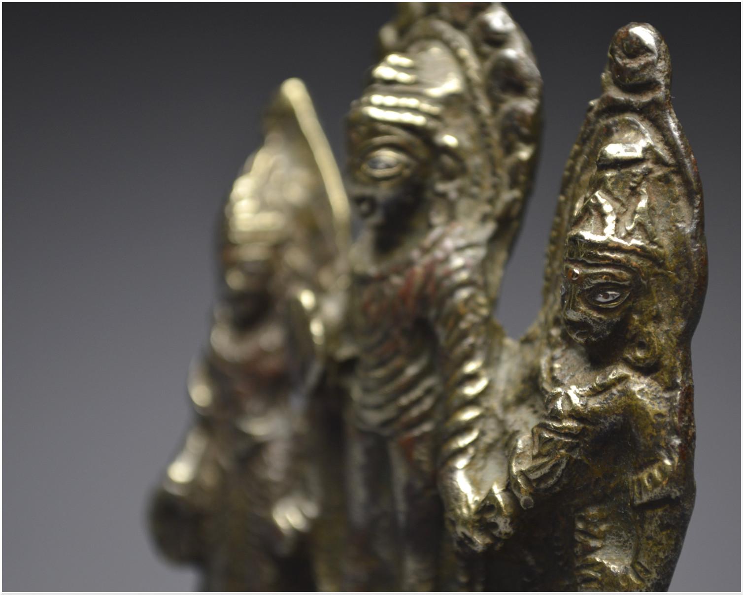 Tibet, 10th-12th Century, Buddha and Bodhisattvas, Copper alloy and silver inlay 6