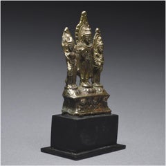 Tibet, 10th-12th Century, Buddha and Bodhisattvas, Copper alloy and silver inlay
