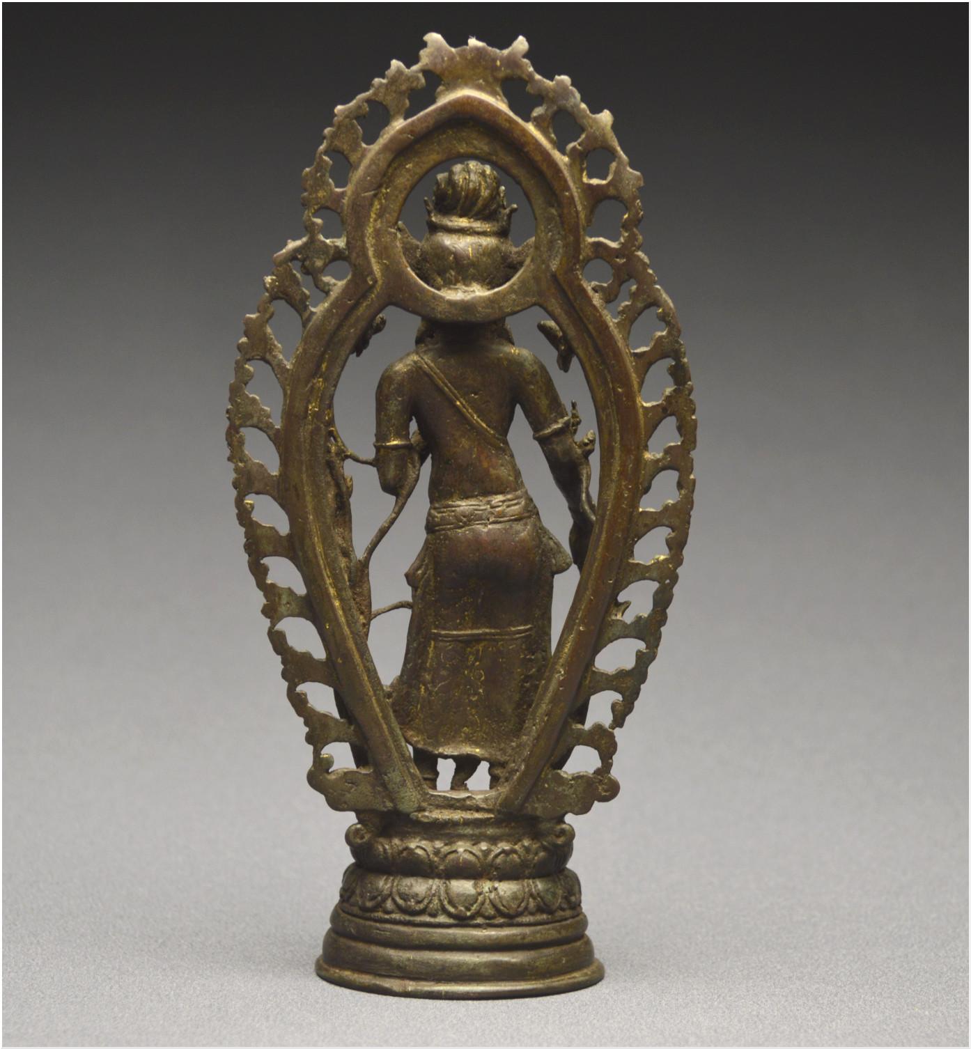 18th Century and Earlier Tibet, 16th Century, Representation of the white Tara, Bronze and silver inlays