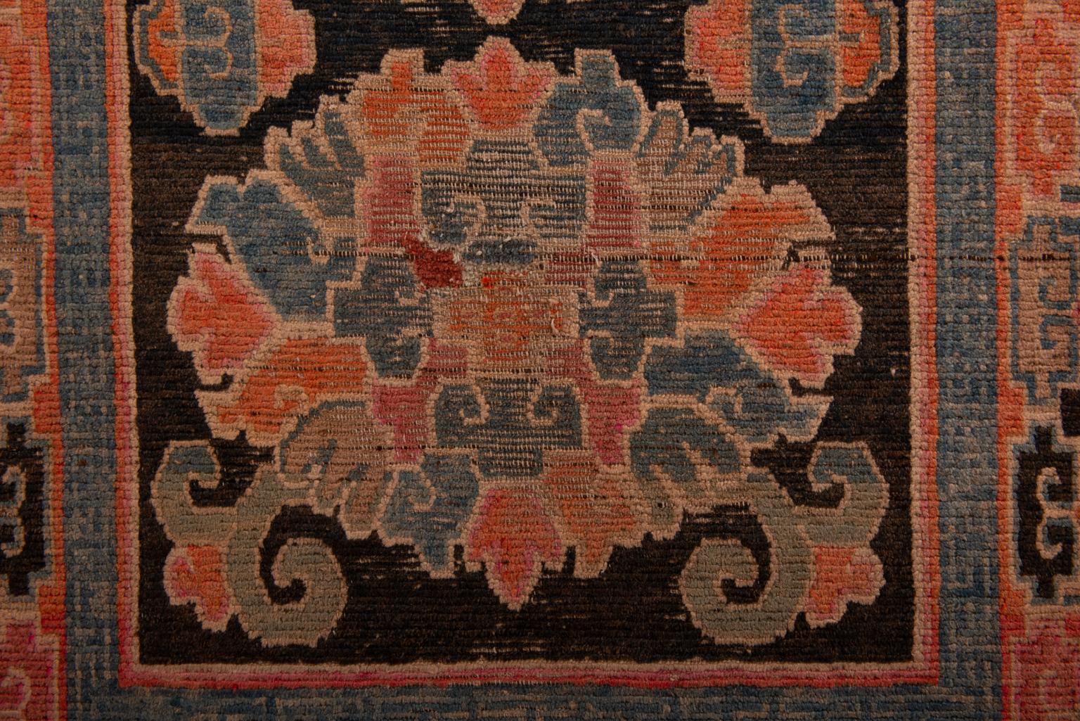 Tibetan Antique Carpet from Private Collection For Sale 5