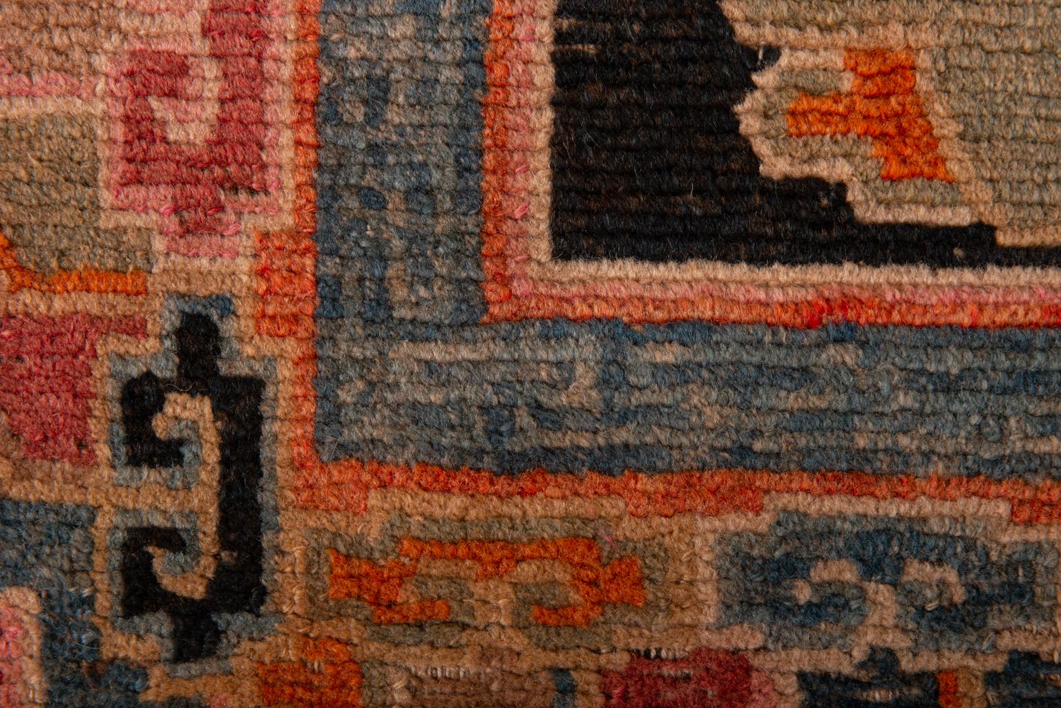 Tibetischer antiker Teppich aus einer Privatsammlung im Angebot 2