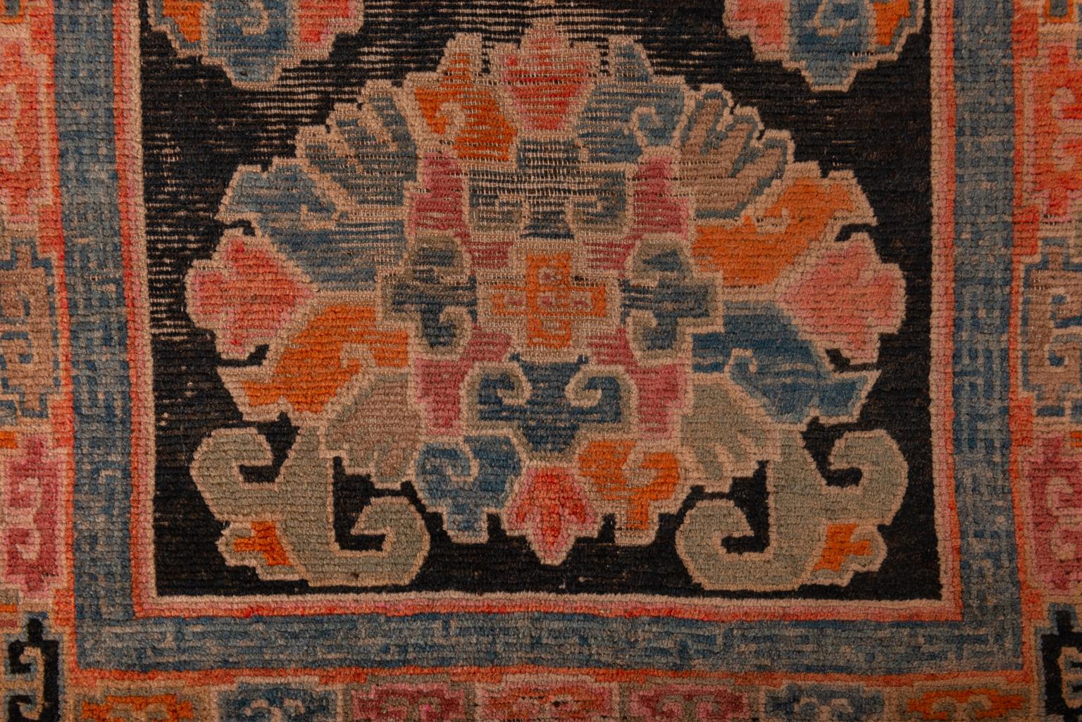 Tibetan Antique Carpet from Private Collection For Sale 3