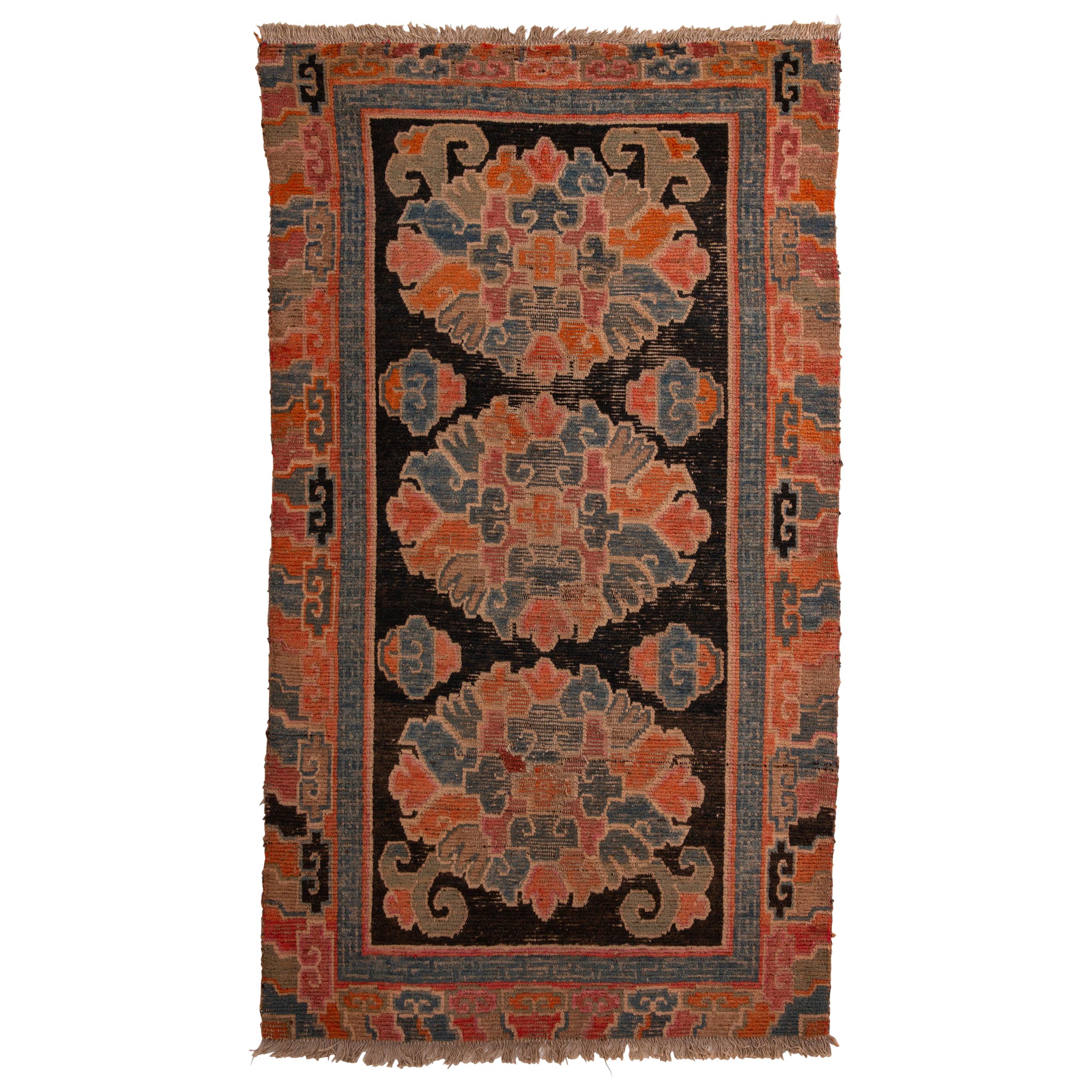 Tibetischer antiker Teppich aus einer Privatsammlung