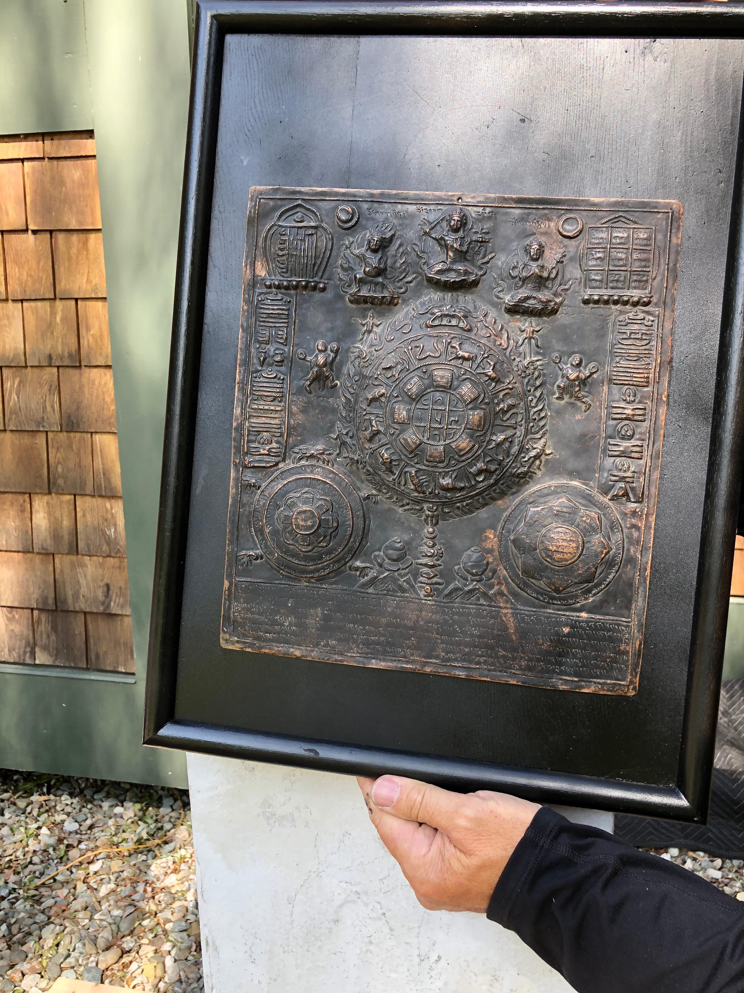 From our recent Japanese acquisitions

Coming from a private Japanese collection

A fine authentic old Tibetan copper plate 