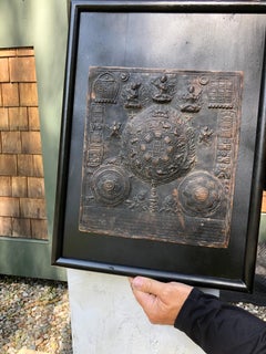 Tibet Antique Copper "Mandala" Plate 19th Century
