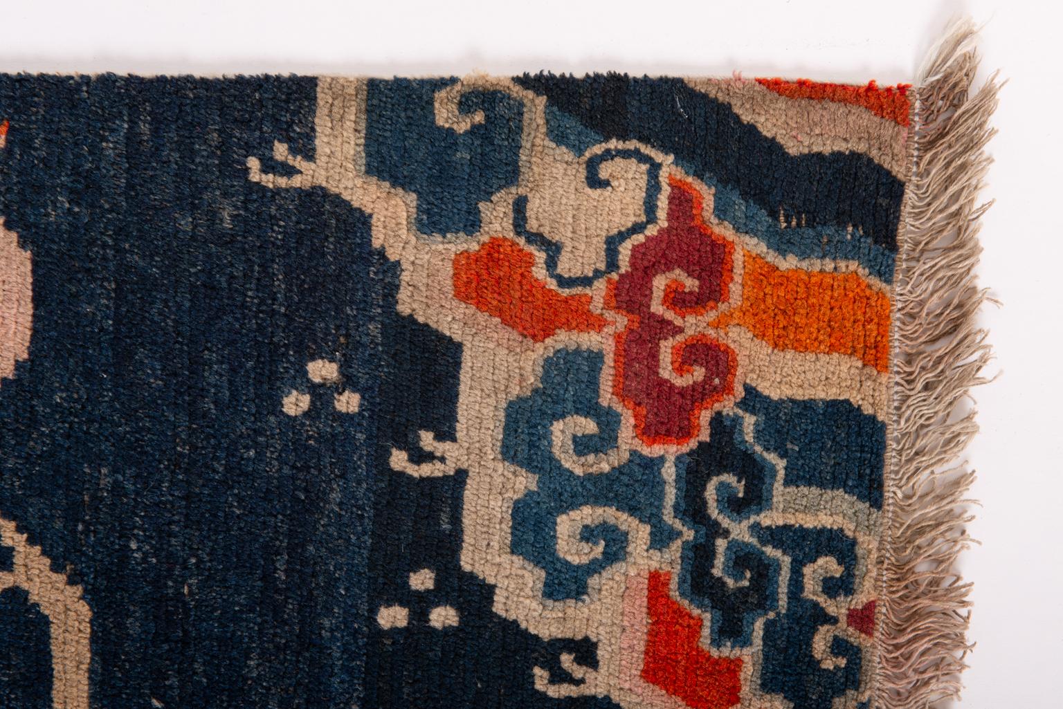 20th Century Tibetan Antique Carpet from Private Collection