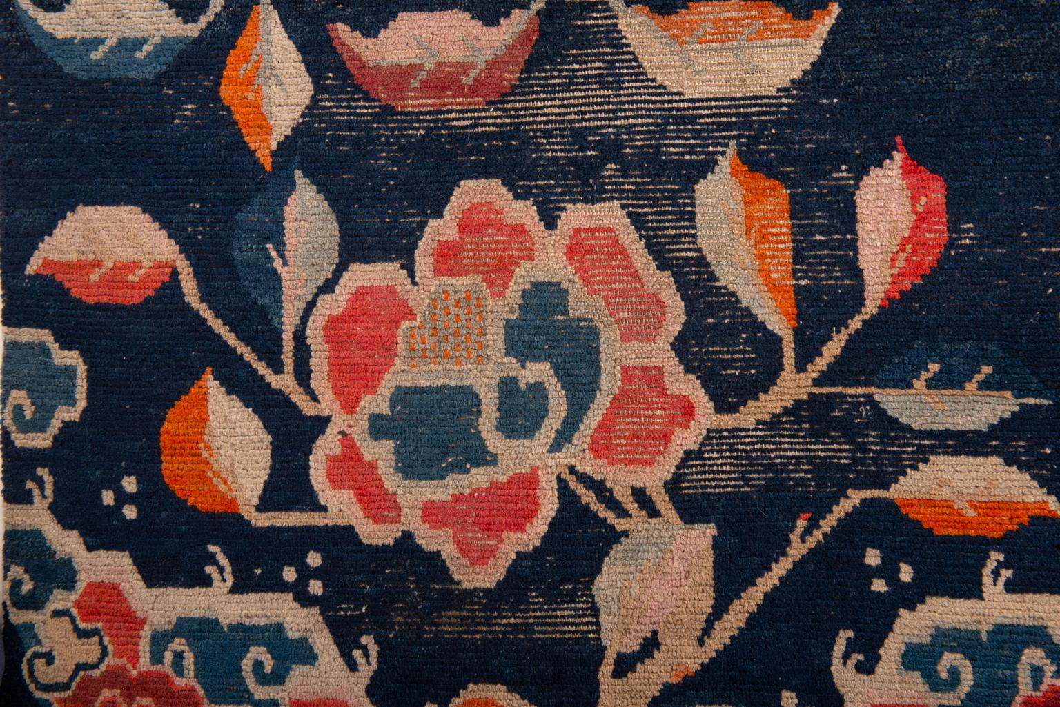 Tibetan Antique Carpet from Private Collection 1