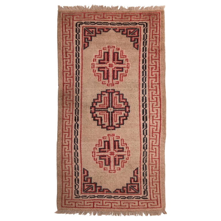 Simply Elegant Tibetan Vintage Carpet For Sale at 1stDibs