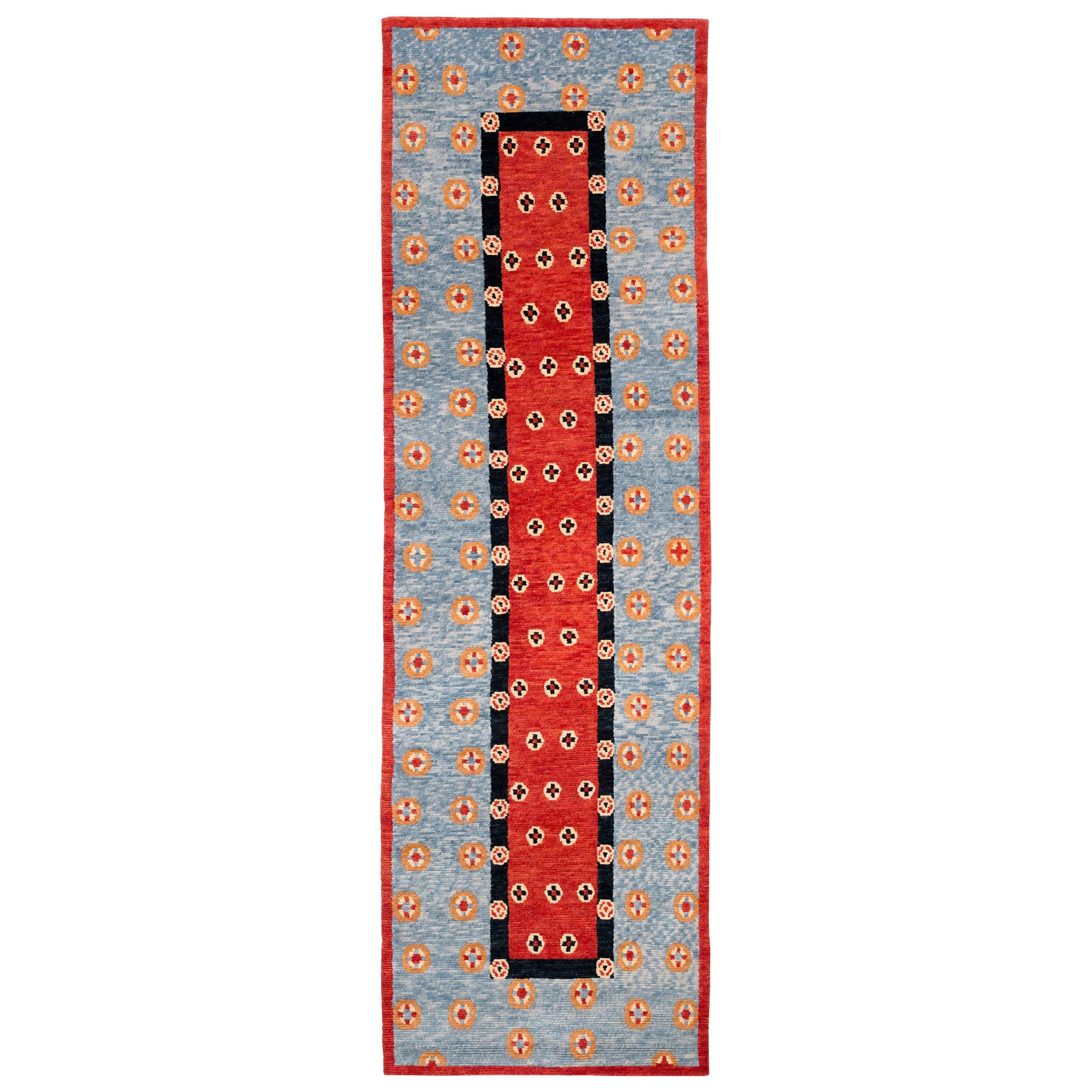 Tibetal Handwoven Geometric Wool Rug by Carini
