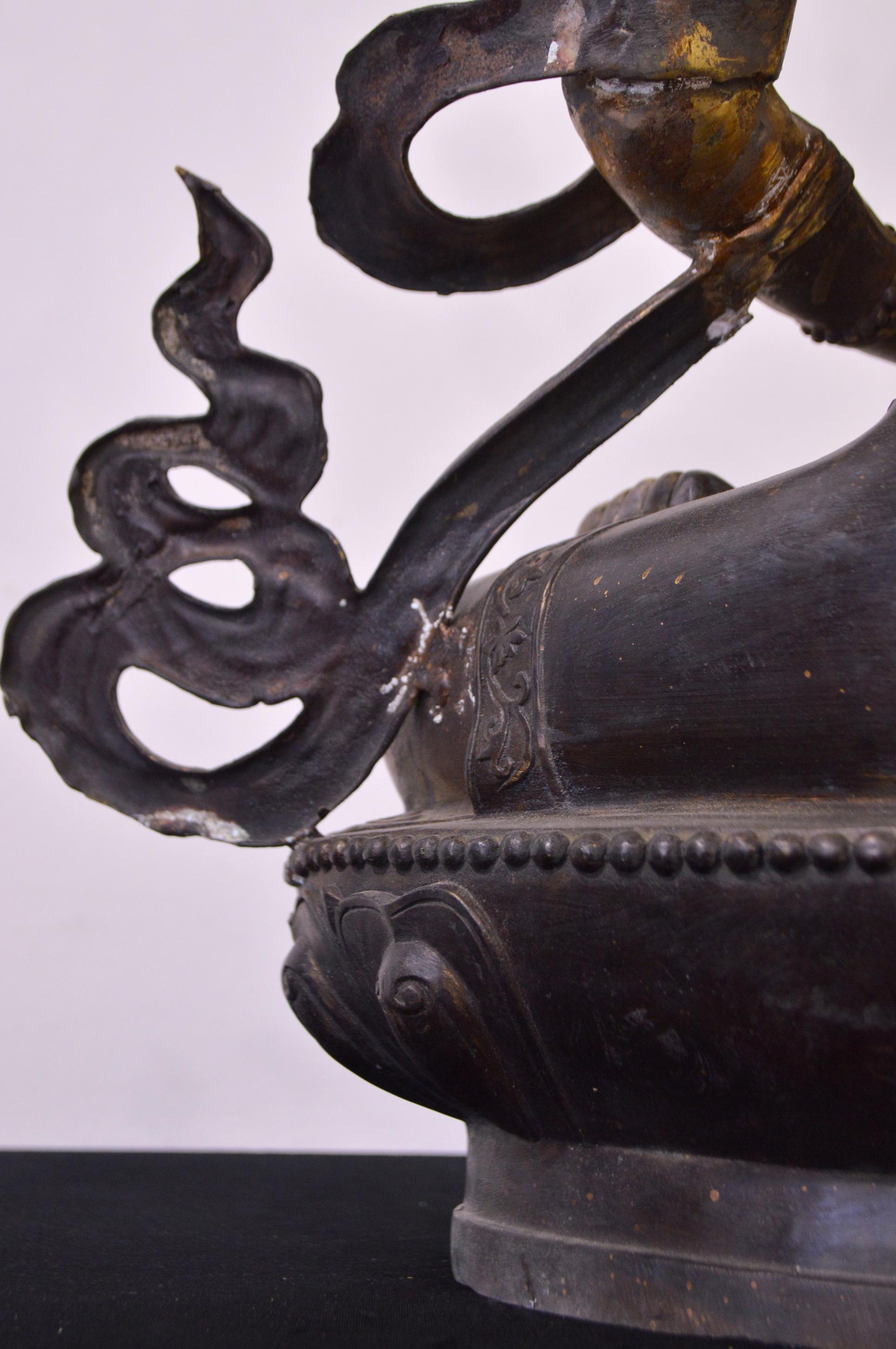 Tibetan 20th Century Bronze Statue of Tara 7