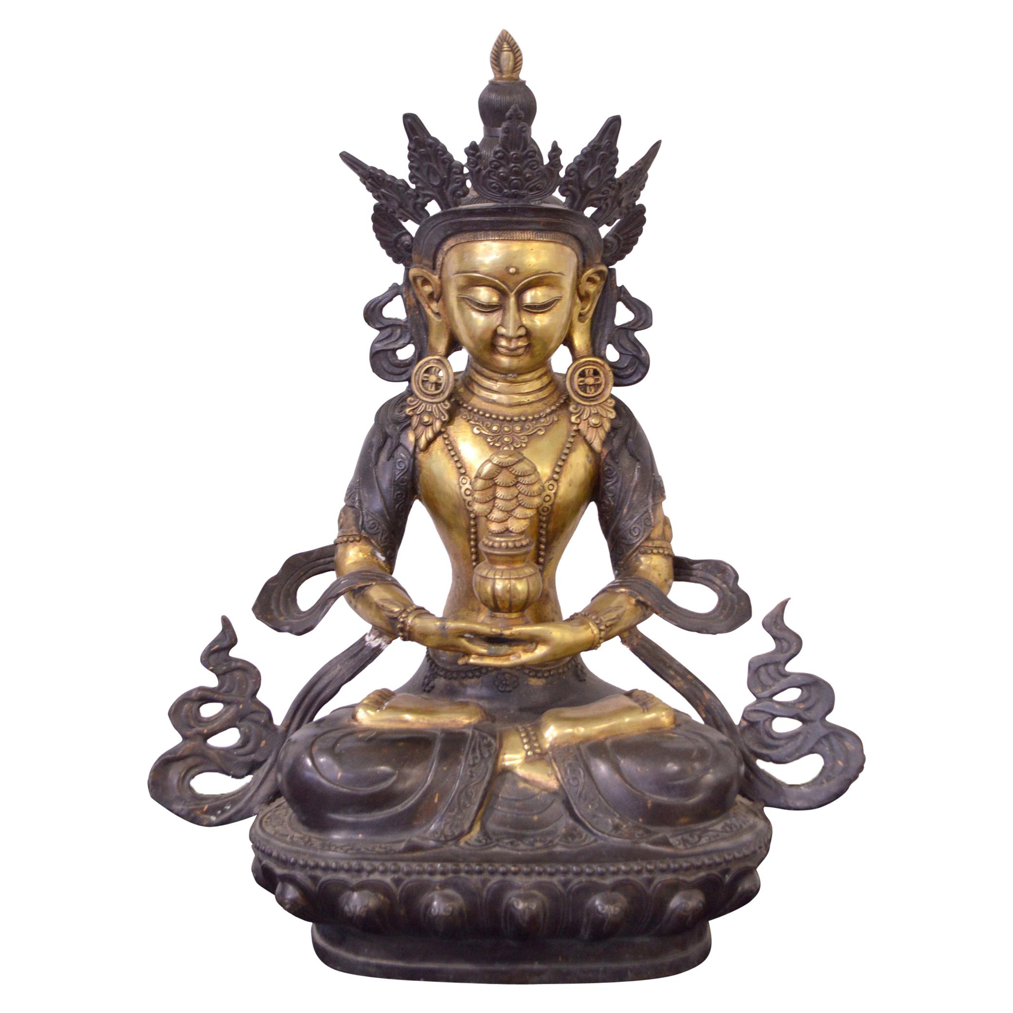 Tibetan 20th Century Bronze Statue of Tara