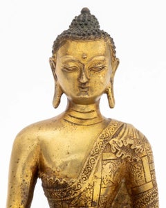 Tibetan Amitabha Gilt Bronze Sculpture