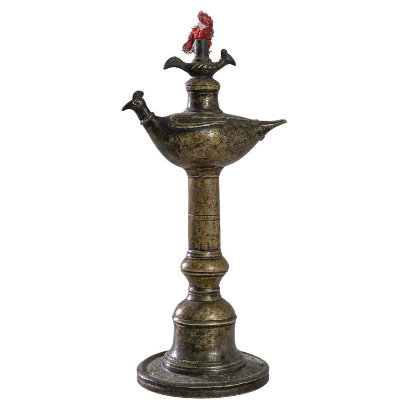 Tibetan Brass Bird Oil Lamp