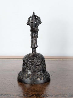Tibetan Bronze Bell with Vajra Handle, Ritual Object